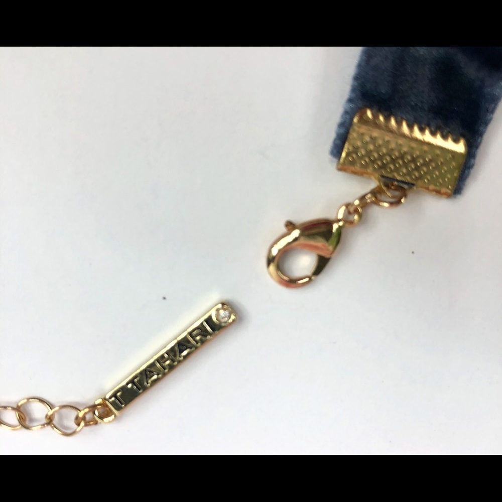 Tahari  Blue Velvet & Rhinestone Choker🌹 - Picture 6 of 8